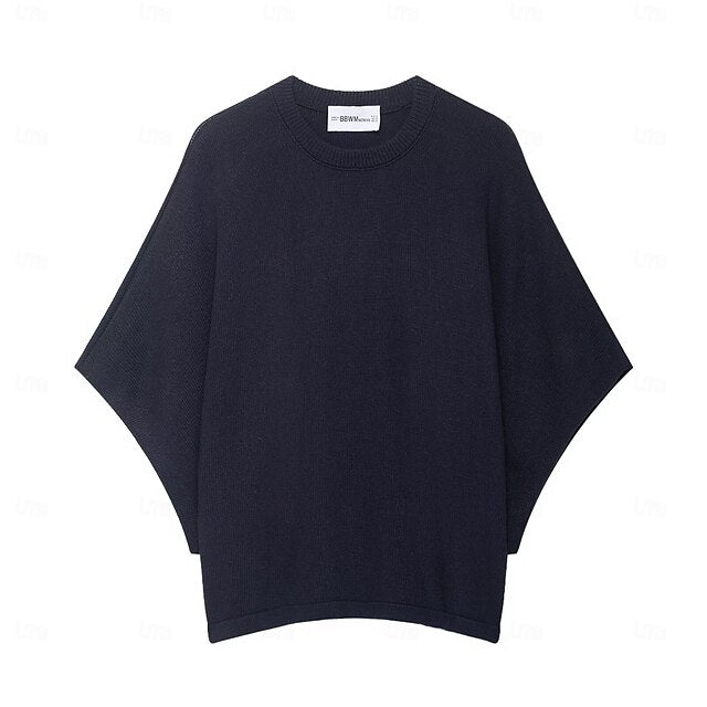 Women's Knit Tee Tee Top Solid Color Elegant Stylish Casual