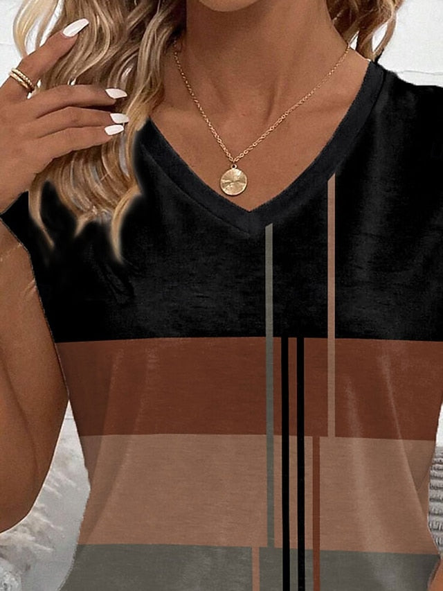 Women's Camisole Tank Top Geometric Casual Sleeveless V