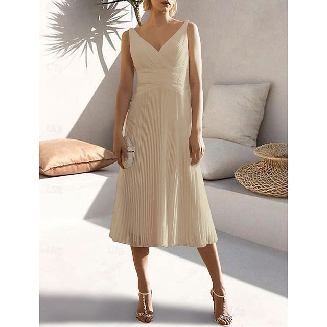 A-Line Cocktail Dresses Elegant Dress Formal Wedding Guest Tea