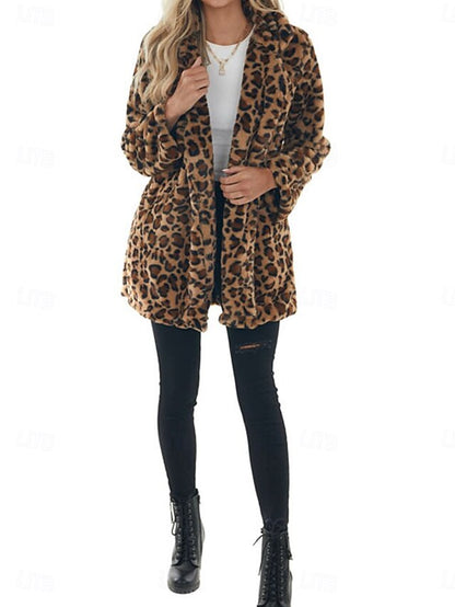 Pockets Patchwork Coat Breathable Winter Women's Warm with