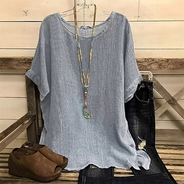 Women's T Shirt Tee Top Plain Fashion Modern Short Sleeve