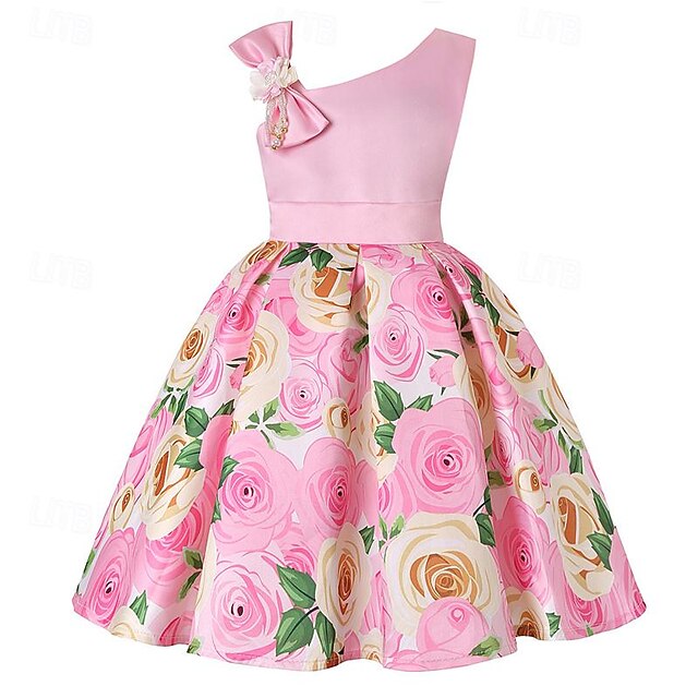 Flower Dress 3D Party Summer Sleeveless Easter Girls'