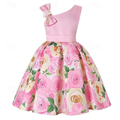 Flower Dress 3D Party Summer Sleeveless Easter Girls'