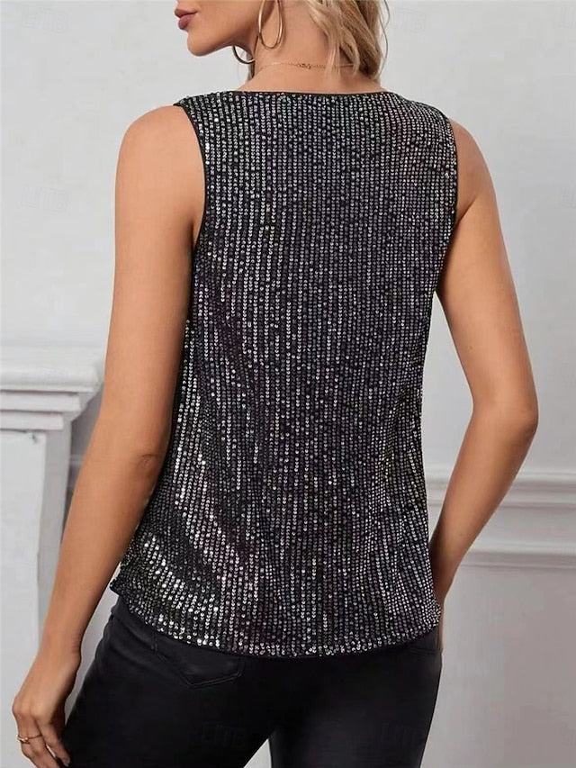 Women's Sequin Sparkly Party Glitter Sequins Solid Color