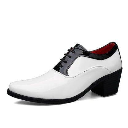 Shoes Patent Men's and Leather Faux Red White – Oxford