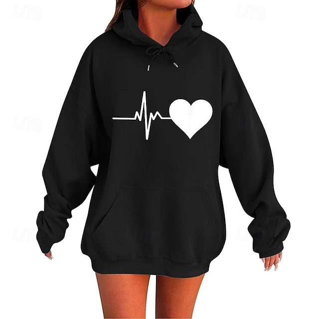 Women's Lounge Hoodie Fleece Pullover Sweatshirt with
