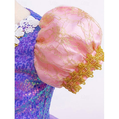 Flower Sofia Party Princess Rapunzel Dress Girl Theme Fairytale