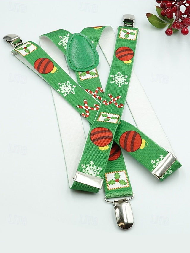 with Men's Christmas Suspenders Snowman