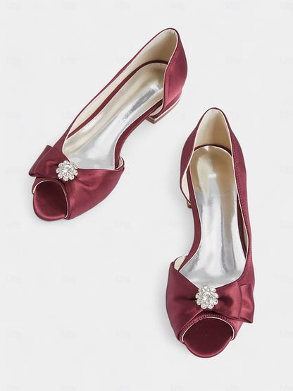 crafted satin in luxurious with a flats sparkling Elegant