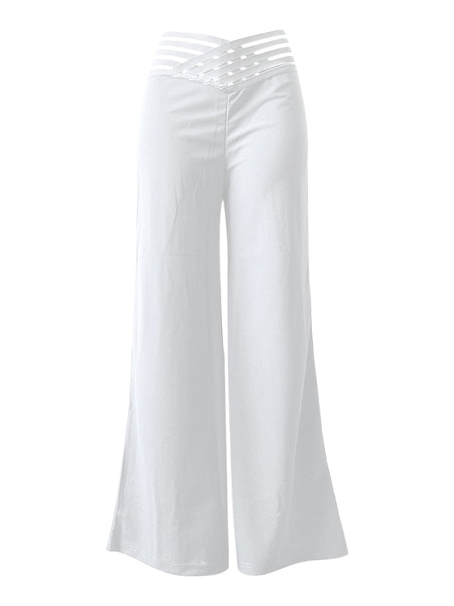 Women's Wide Leg Pants Trousers Fashion Streetwear Work
