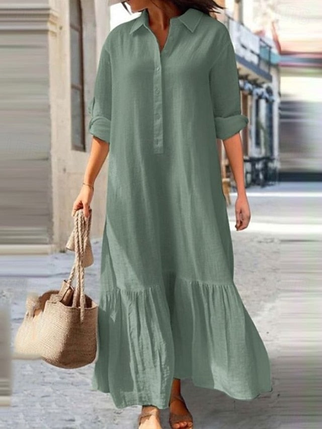 Women's Midi Dress A Line Dress Vacation Casual Boho Daily