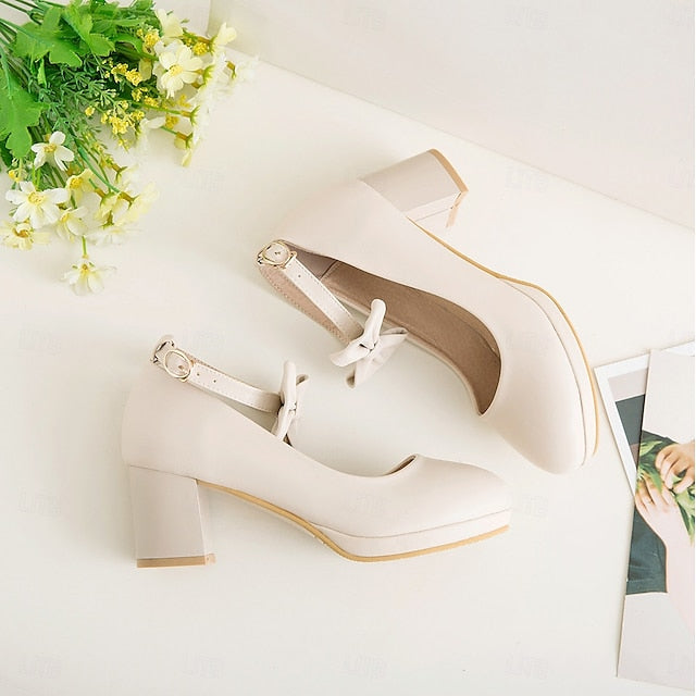 White for Bow Jane Shoes Girls' - Perfect Weddings Mary