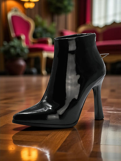 Heel with Boots Ankle Lining Faux Women's Stiletto Fur Gold