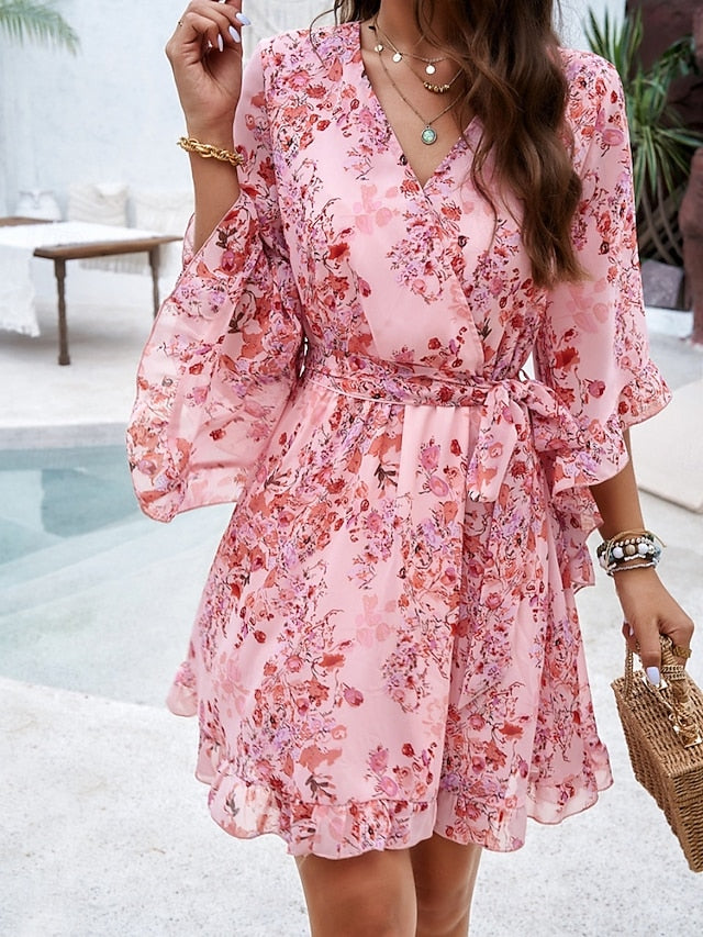 Women's Mini Dress Casual Dress Floral Dress Summer Dress