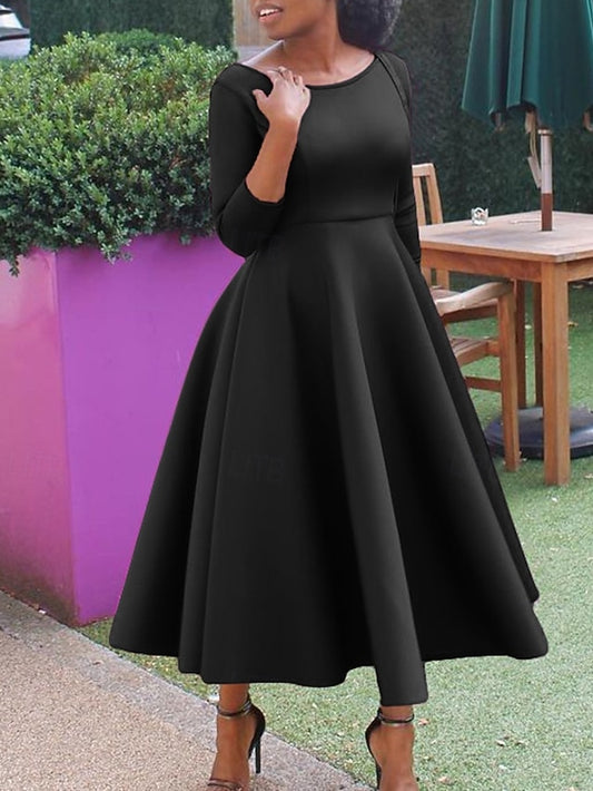 Women's Midi Dress Party Dress Cocktail Dress Swing Dress