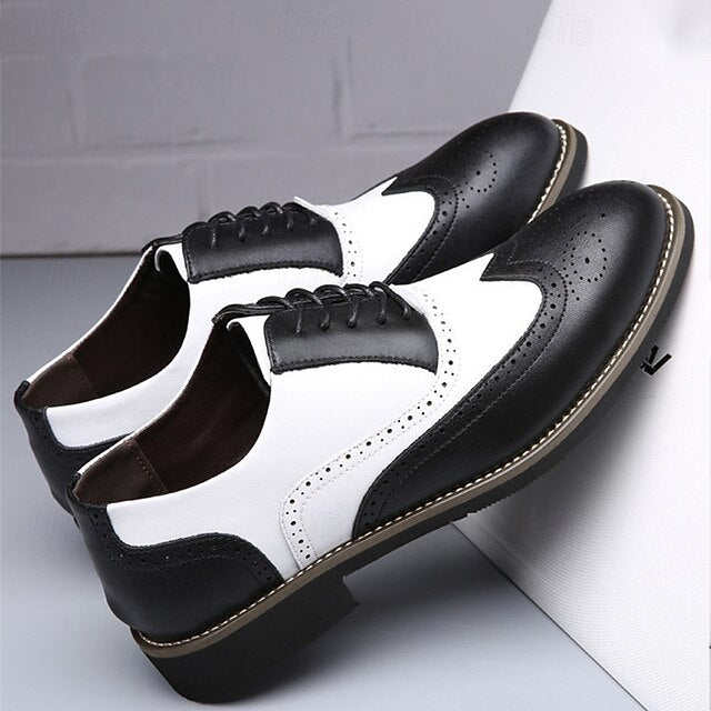Shoes Men's Brogue Oxford in Two-Tone White Wingtip