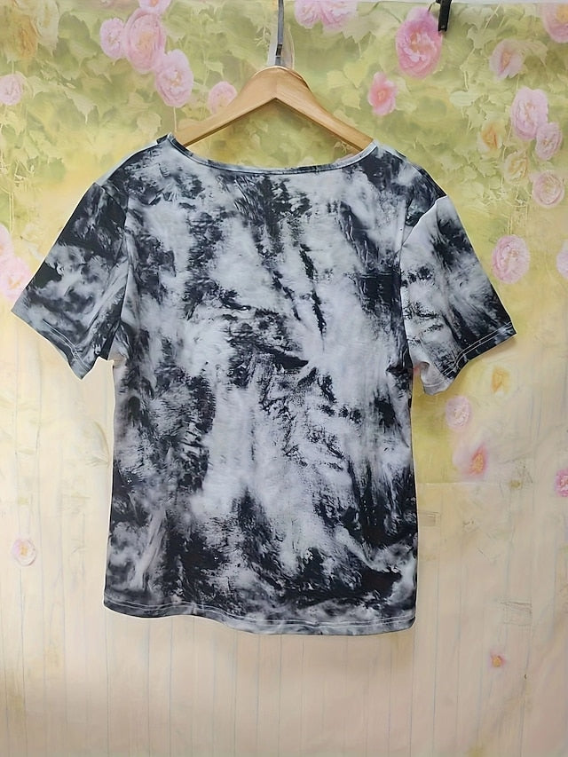 Women's Cotton Shirt Color Block Fashion Casual Short