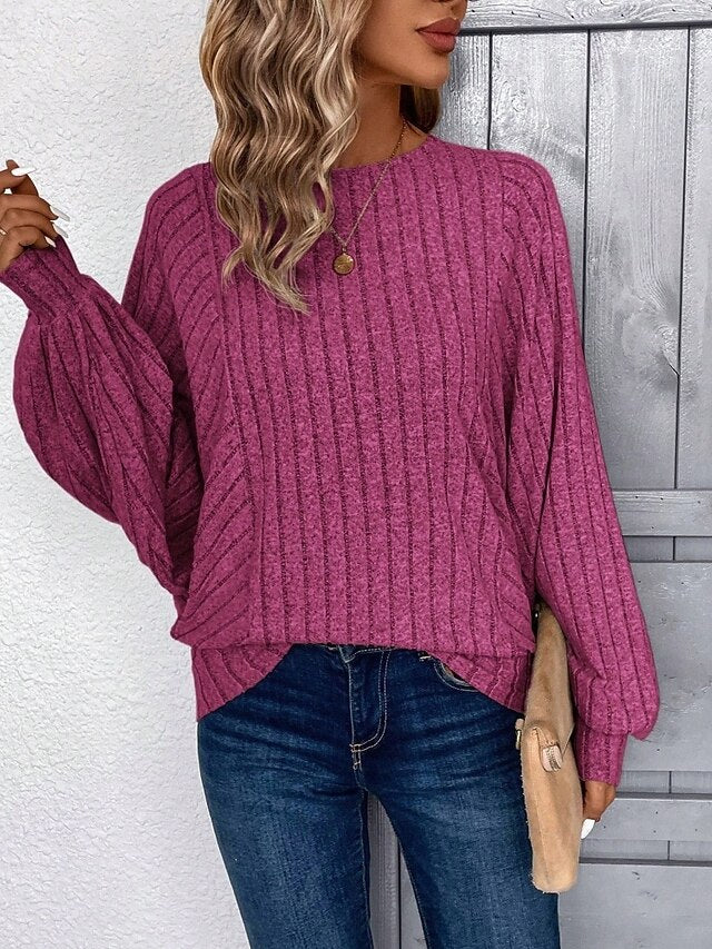 Top Women's Color Fashion Tee Solid Classic T Stylish Shirt