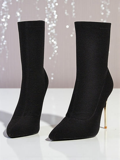 Leopard Boots Stiletto Pointed - Women's Sexy Ankle Print