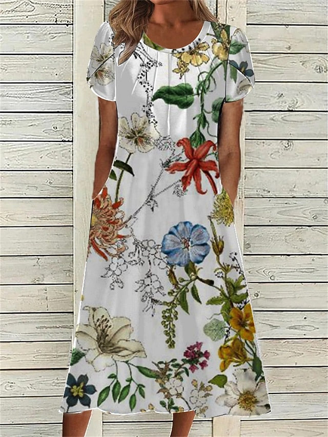 Women's Midi Dress Casual Dress A Line Dress Elegant