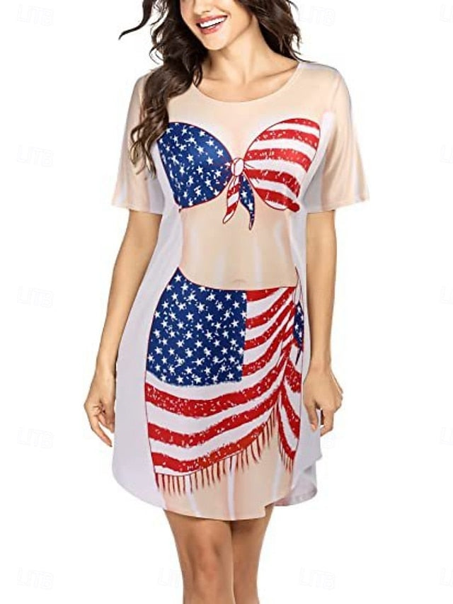 Women's Swimdress Swimsuit Dress Vacation Beach Wear