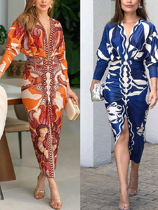 Women's Midi Dress Sheath Dress Boho Dress Elegant Fashion