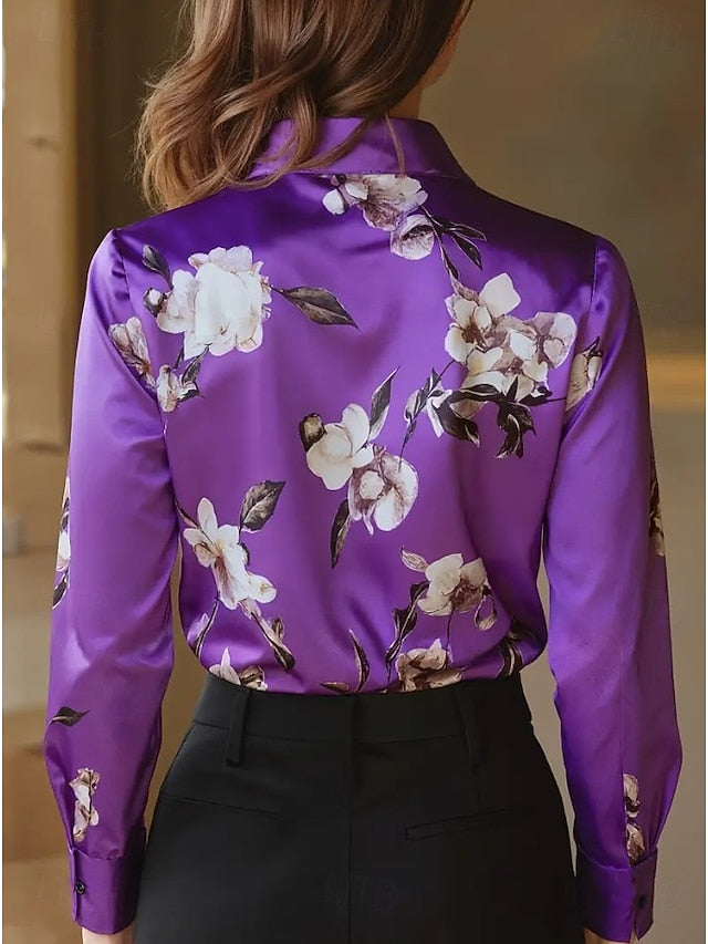 Women's Work Shirt Floral Graphic Elegant Stylish Basic
