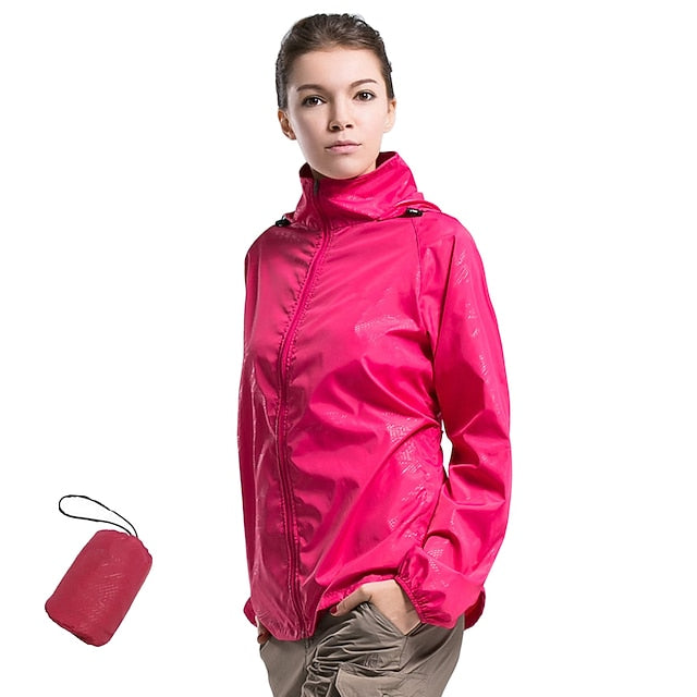 Women's Men's Waterproof Hiking Raincoat UPF 50+ UV