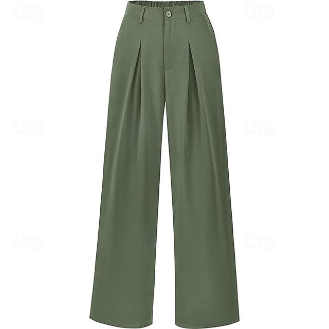 Women's Wide Leg Slacks Streetwear Casual Full Length