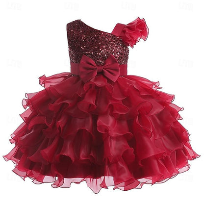 Party Kids Flower Gown Pageant Ball Wedding Dress Girls Ruffle