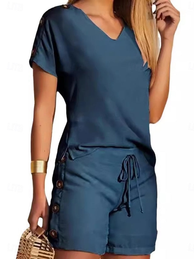 Women's 2 Pieces Fashion Streetwear Daily Shorts Sets Short