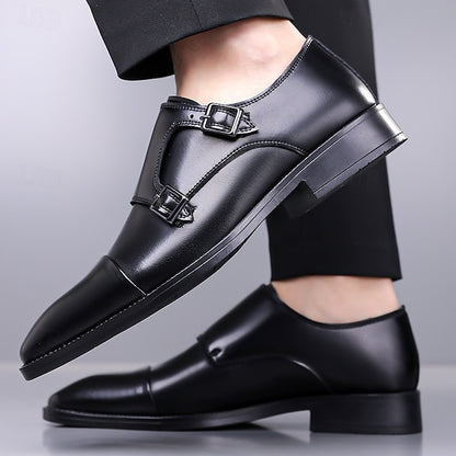Elegant Shoes – Double Strap Monk Leather Men's