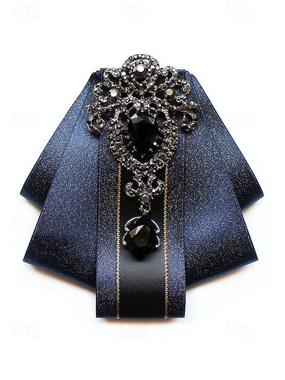 Tie Bow Christmas Satin Men's Diamond-Accent - Elegant
