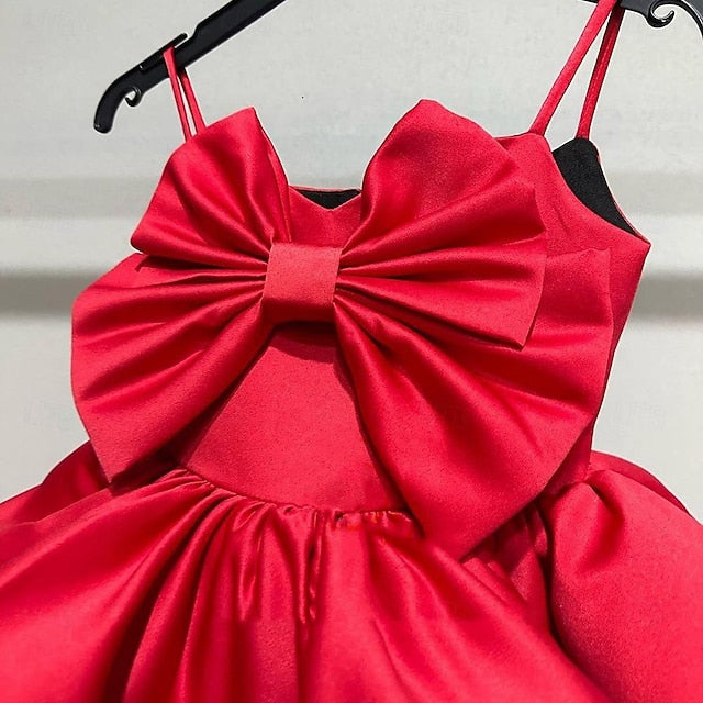 Solid Kids Party Dress Performance Girls' Sleeveless Color