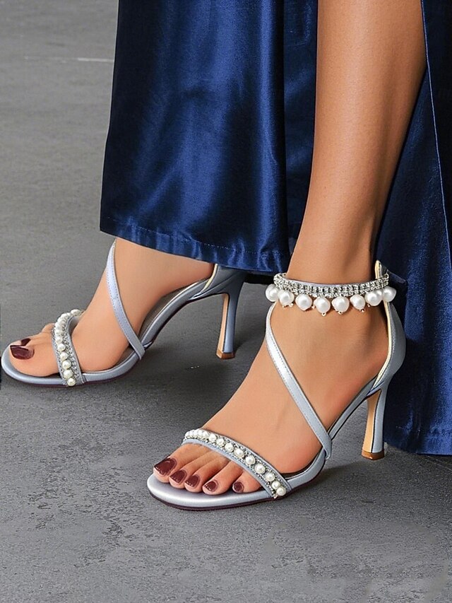 Chic Pink Party Strap Satin – Heels Ankle Pointed-Toe