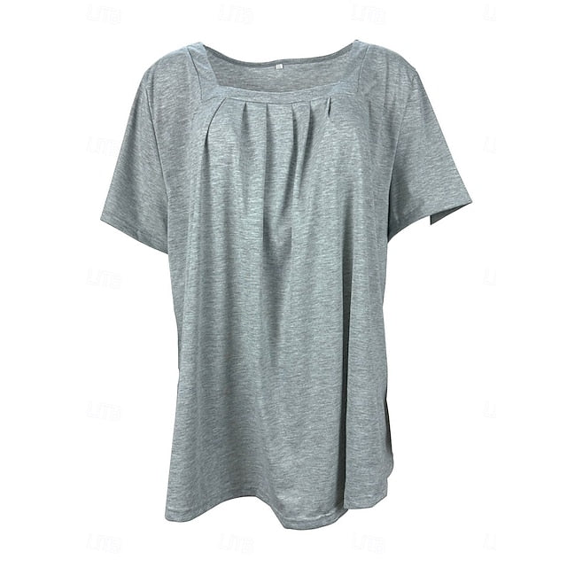 Women's T Shirt Plain Fashion Modern Casual Short Sleeve