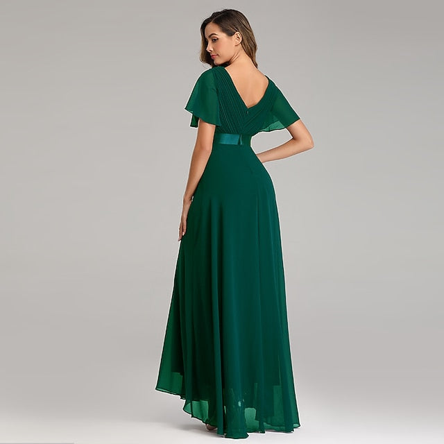 A-Line Ruched Wedding Guest Dress Beach Wedding Elegant Formal