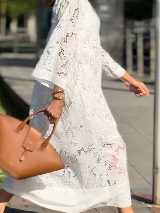Women's Midi Dress Lace Dress Sundress Modern Beach
