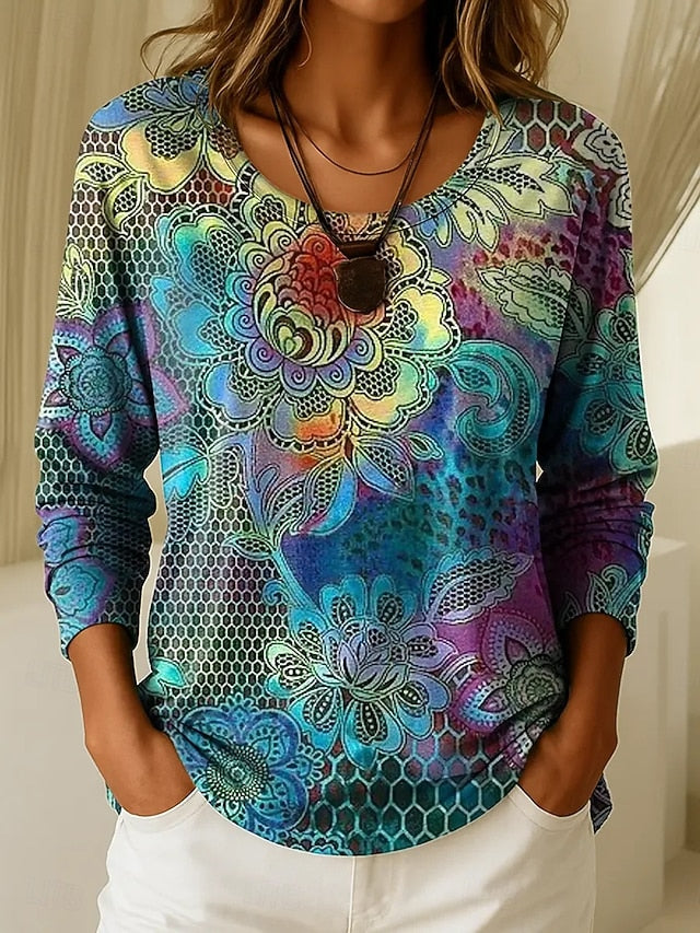 Women's T Shirt Print Floral Graphic Plants Fashion Casual