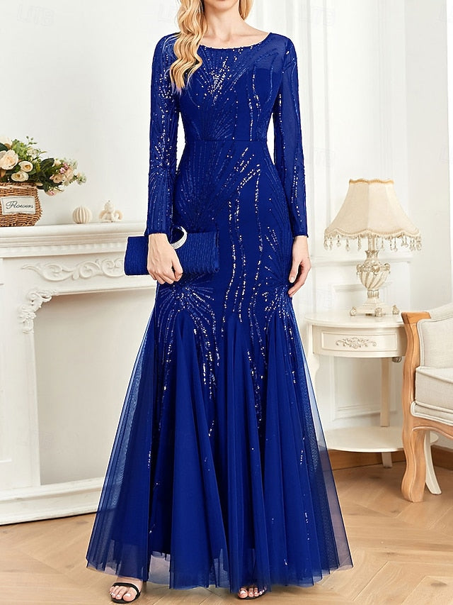 Crew the Party Floor Bride Dress of Mother Elegant Neck