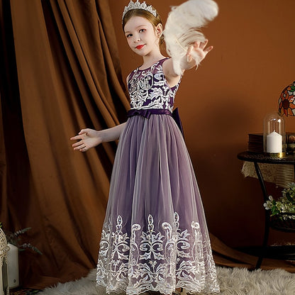 Wedding Sleeveless Christening Kids Flower Girls' Dress