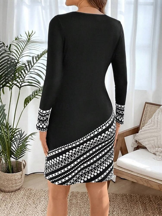 Women's Mini Dress Sweatshirt Dress Casual Dress Winter