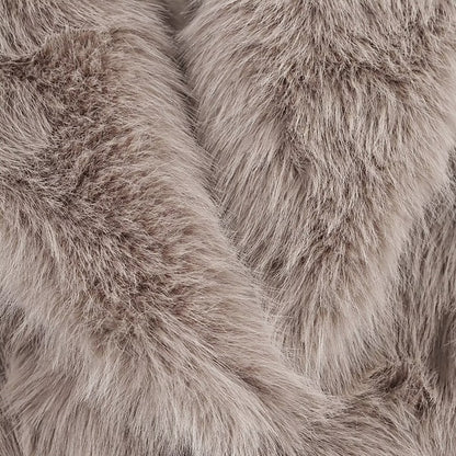 Buttons Fur Faux Coat Pocket Women's Warm Comfortable