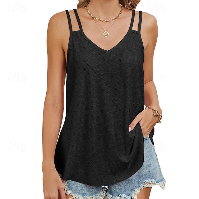 Women's T Shirt Backless Solid Color Classic Casual