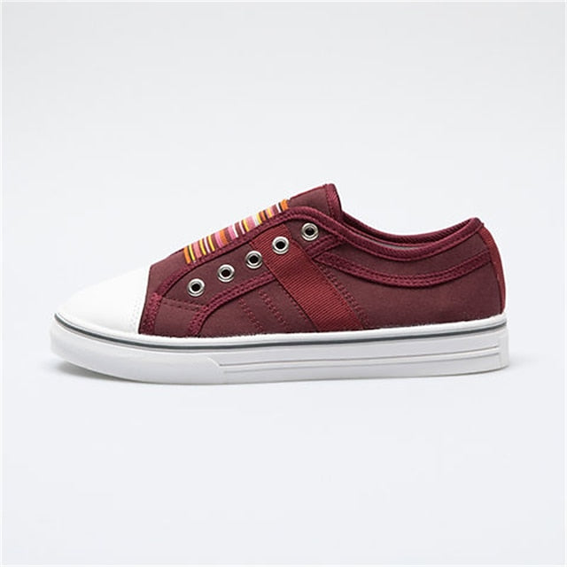 Women's Casual Slip-On Canvas Sneakers – Lightweight and