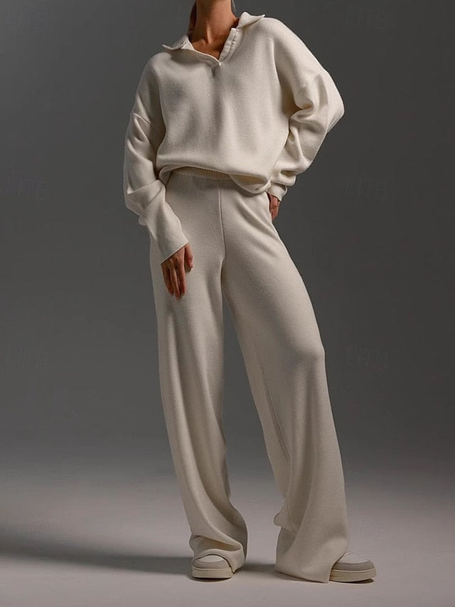 Women's Pants Sets Bolero Top Long Sleeve Shirt Collar