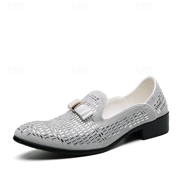 Loafers Monk Woven Elegant Strap – Prom and Silver Men's