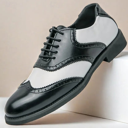 Wingtip Brogue in Two-Tone Oxford and White Men's Shoes