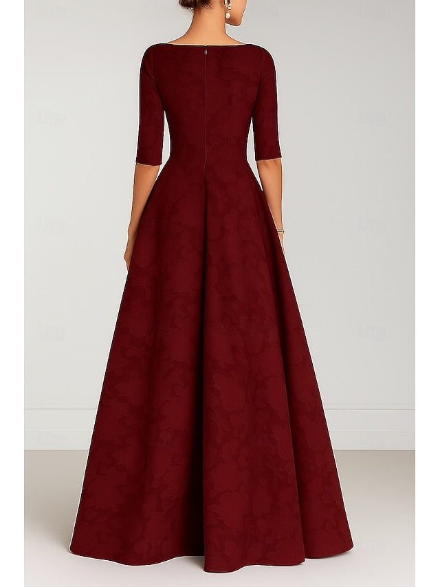 Gown Burgundy the Evening Elegant of Mother A-Line Blue Bride