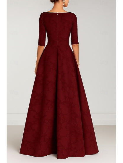 Gown Burgundy the Evening Elegant of Mother A-Line Blue Bride
